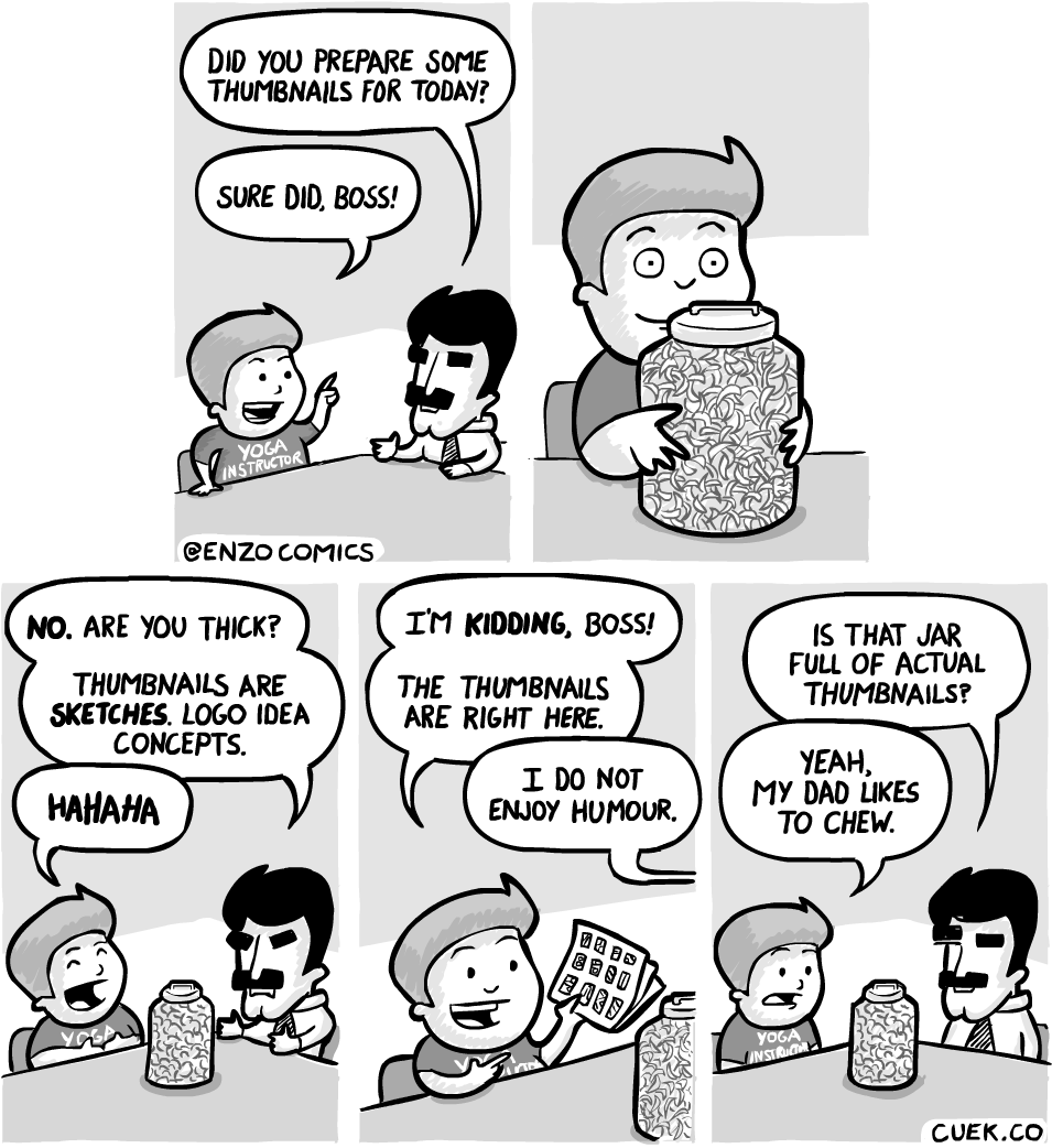 He's A Mortician, So As Long As People Are Dyin', He - Transparent Pun Cartoon (980x1076), Png Download