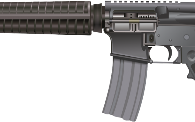 Machine Gun Clipart Ar15 - Rifle (640x480), Png Download