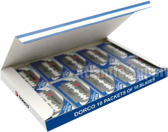Dorco Double Edge Platinum Safety Razor Blades St-300 - Safety Razor (600x600), Png Download
