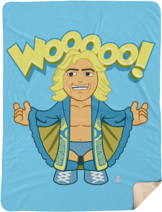 Large Wooooo Sherpa Blanket - Cartoon (690x690), Png Download