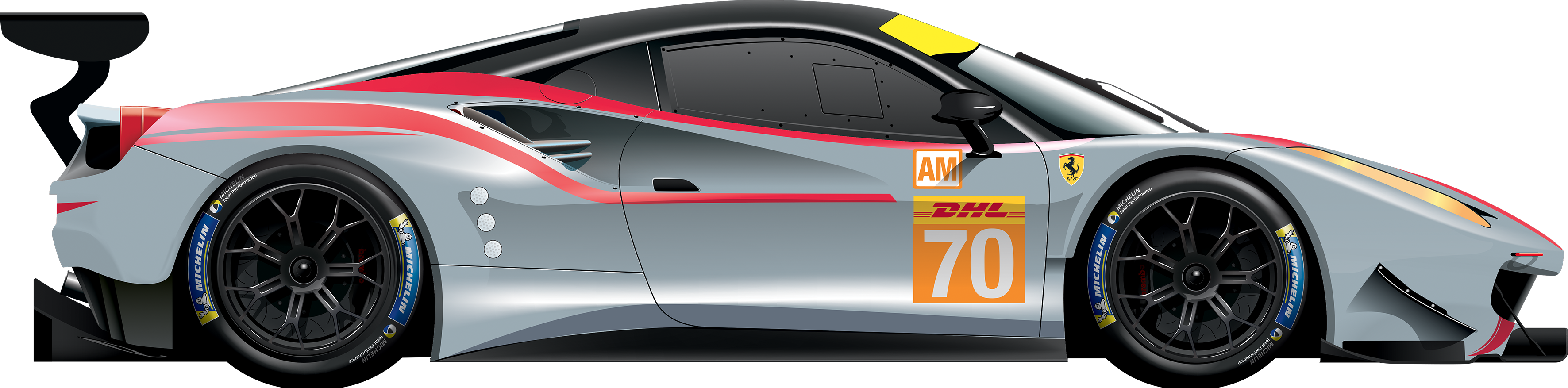 Le Mans 2018 Ferrari Evo (3543x877), Png Download