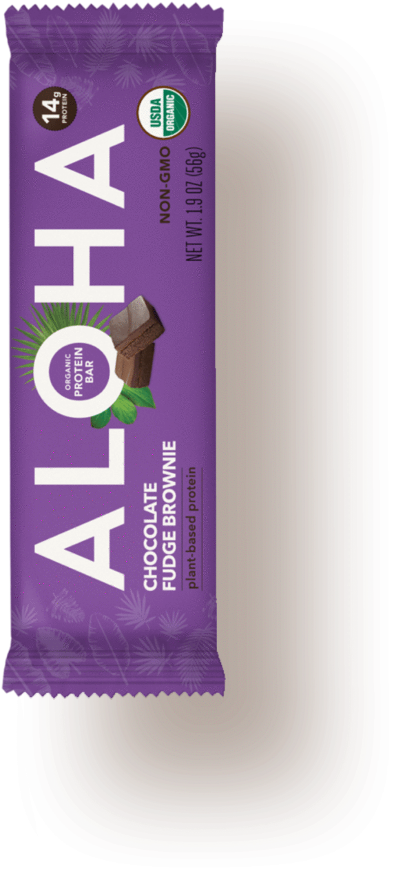 Chocolate Fudge Brownie Protein Bar - Protein Bars Aloha (1600x1651), Png Download