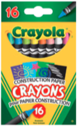 Crayola® Contstruction Paper Crayons Assorted Colours - Classic Colour Pack Crayons, 16 Count (850x850), Png Download