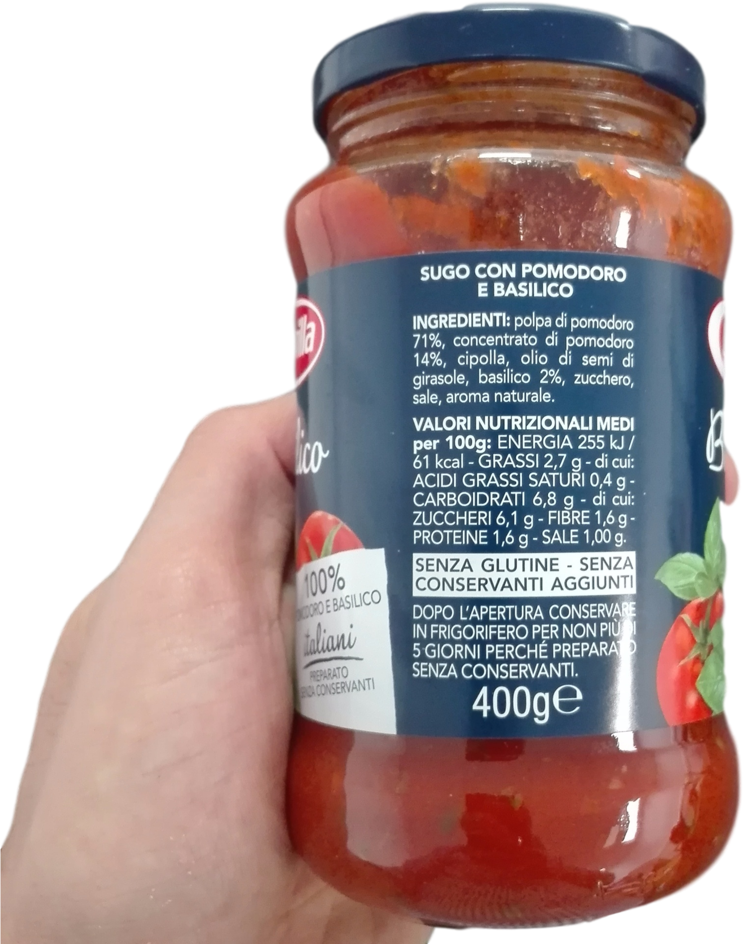 Barilla Sauce Gr 400 Basil X - Barilla Pasta Sauce Basilico Tomato Basil 400g (2000x2000), Png Download