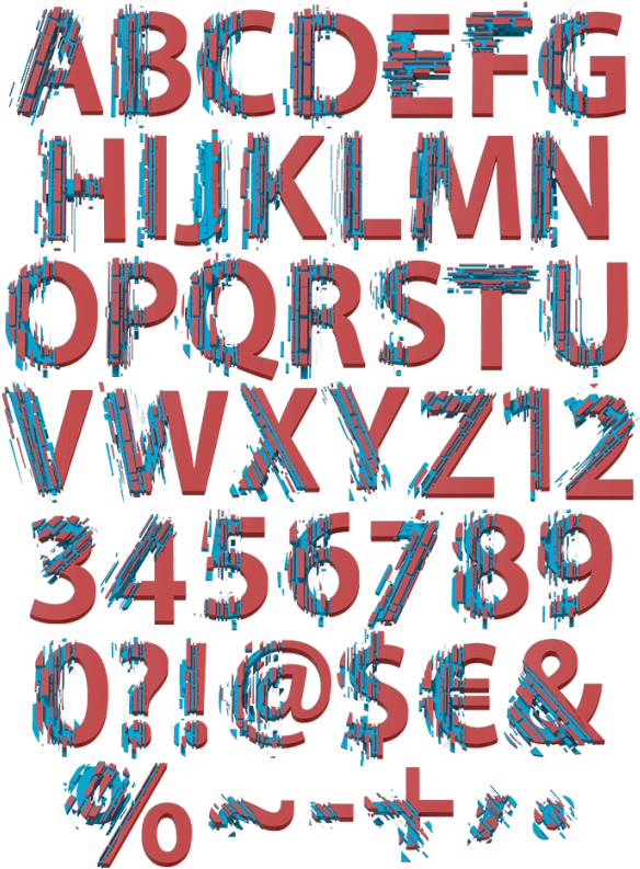 Color Slice Mosaic Font - Echo Park Paper Echo Park Dies-magic (595x809), Png Download
