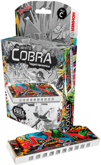 Hohner White Cobra Tagged Harmonica Key (600x600), Png Download