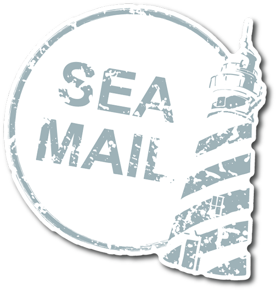 Sea Mail Beach Stamp Vinyl Sticker - Euclidean Vector (600x600), Png Download