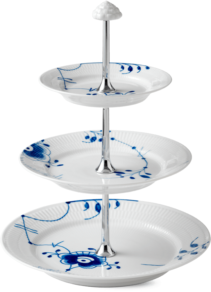 Etagere - Royal Copenhagen Blue Fluted Mega 3 Tier Etageres (1500x1500), Png Download
