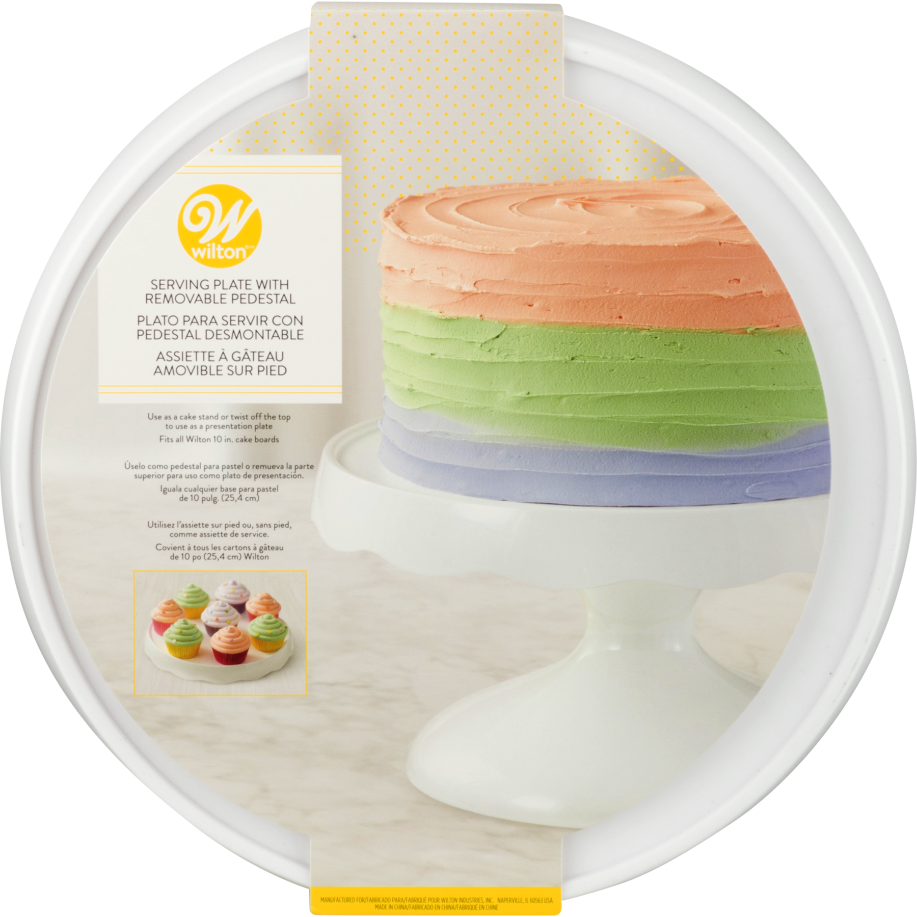 Wilton 2 In 1 Pedestal Cake Stand And Serving Plate, (1800x1800), Png Download