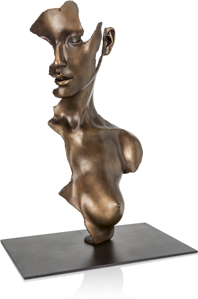 Fragmented Girl - Contemporary Art Sculpture Png (660x1021), Png Download