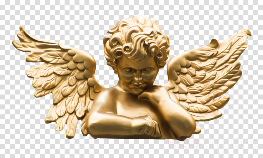 Gold Angel Statue Png Clipart Cherub Clip Art - Три Новеллы Из Жизни Ангелов (900x540), Png Download