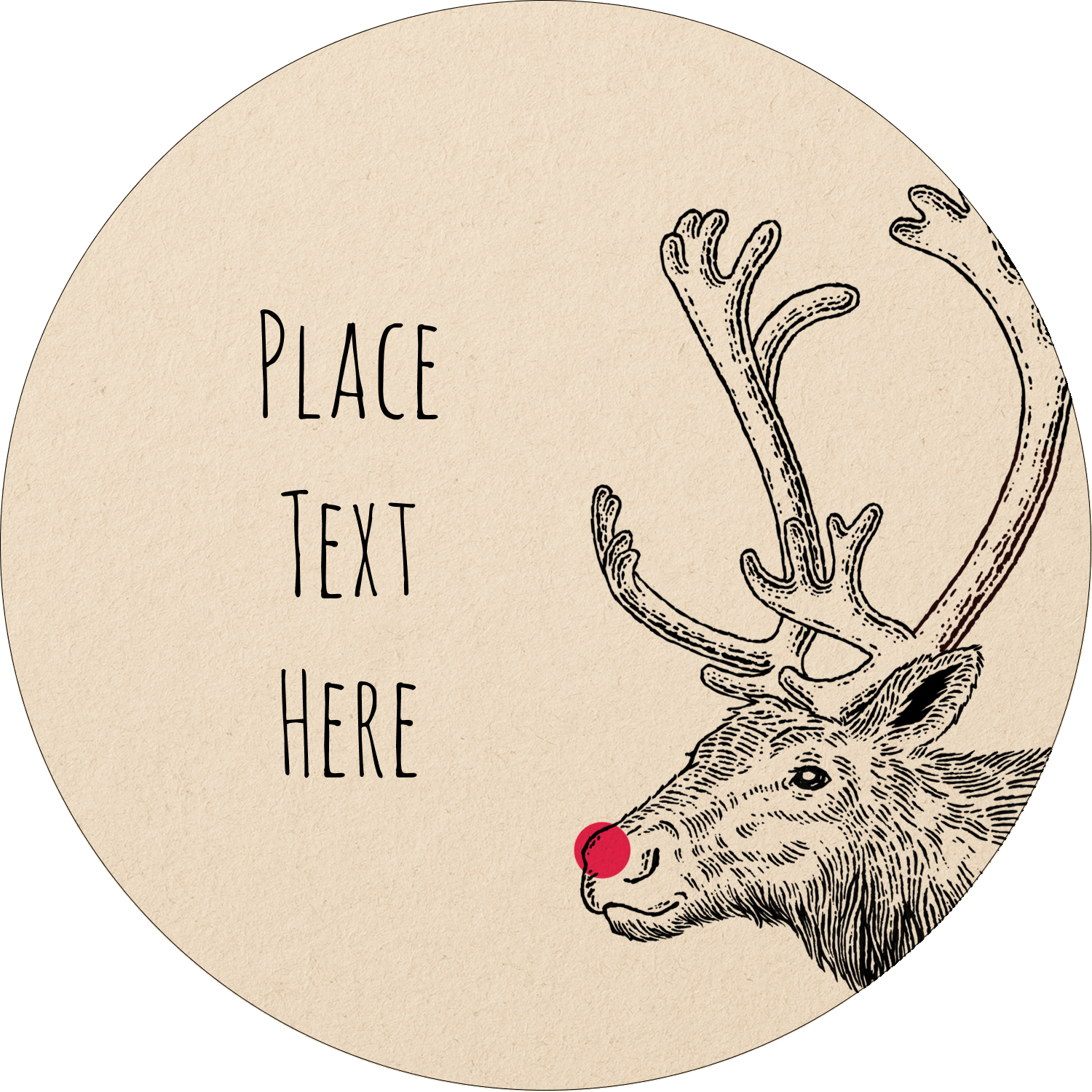 Let Your Custom Project Lead The Way With Pre-designed - Reindeer (1500x1500), Png Download