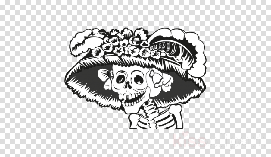 Dia De Los Muertos Clipart Day Of The Dead Encapsulated (900x520), Png Download