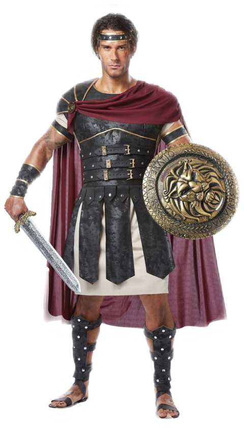 California Costumes Adult Gladiator Combat Shield And (480x842), Png Download
