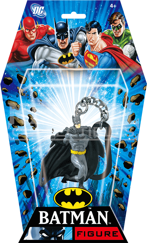 Punching Batman Keyring - Flash Pvc Figural Key Ring Keychain (850x850), Png Download
