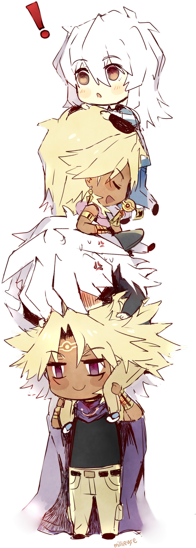 Marik, Yami Marik, Ryou Bakura, Yami Bakura - Yami Marik And Yami Bakura (875x1920), Png Download