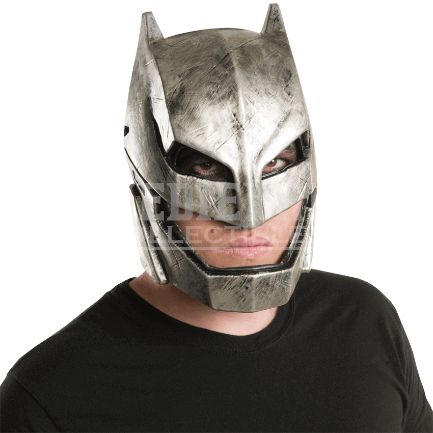 Adult Armoured Batman Half Mask From Medieval Collectibles - Dawn Of Justice Adult Affordable Armored Batman Mask (850x850), Png Download