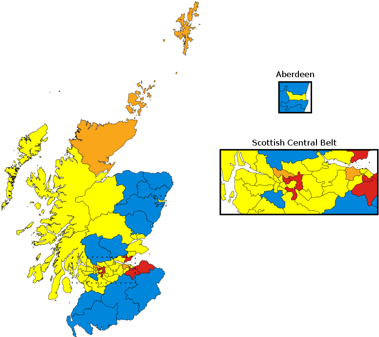 Scottish Westminster Constituencies From - Scotland General Election 2017 (809x716), Png Download