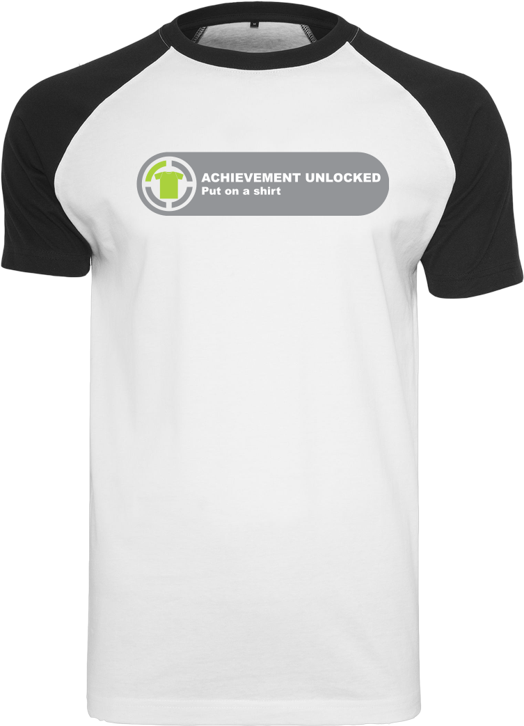 Achievement Unlocked T-shirt Raglan Tee White - Flaming Star Punkrock Society Men-shirt (1044x1044), Png Download