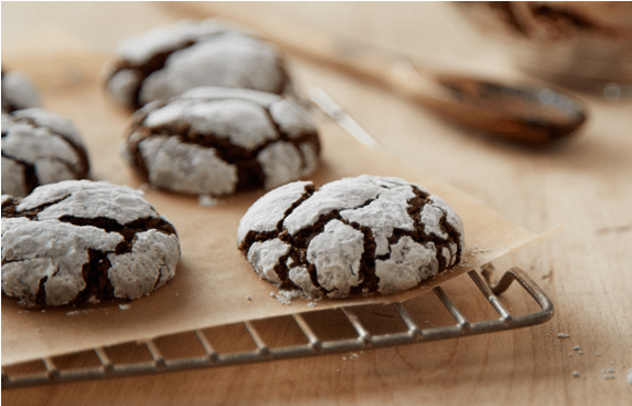 Chocolate Crinkle Cookies - Crinkle Cookies Recipe (570x570), Png Download