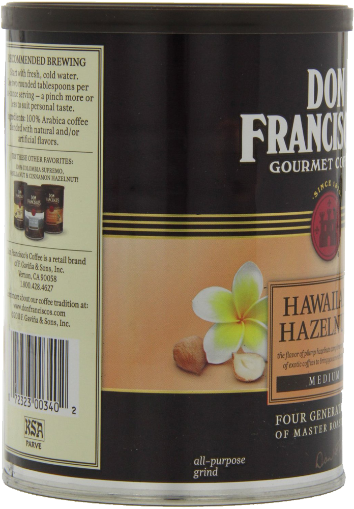 Image Product 20 - Don Francisco Hawaiian Hazelnut Coffee, 12 Ounce (1000x1000), Png Download