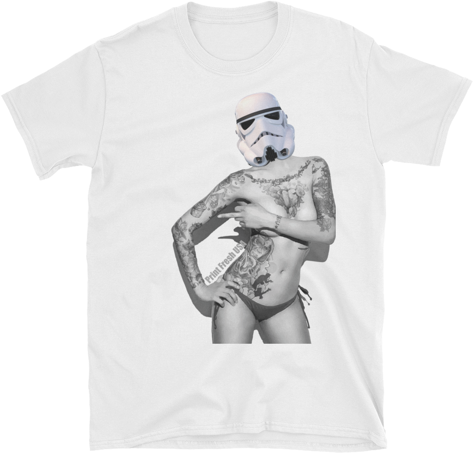 Sexy Stormtrooper Unisex T-shirt - Hot Bitch With Tattoos (1000x1000), Png Download