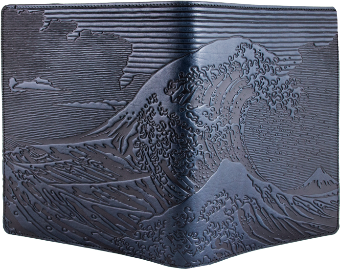 Leather Composition Notebook Cover - Hokusai (800x612), Png Download