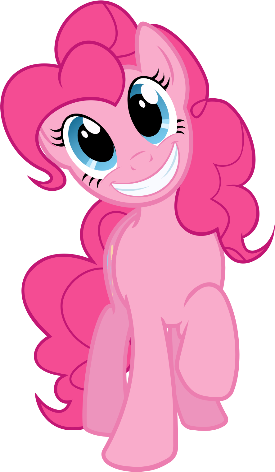 Pony Amnesia Love & Mysteries Pinkie Front Smiling - Smile (2000x2000), Png Download