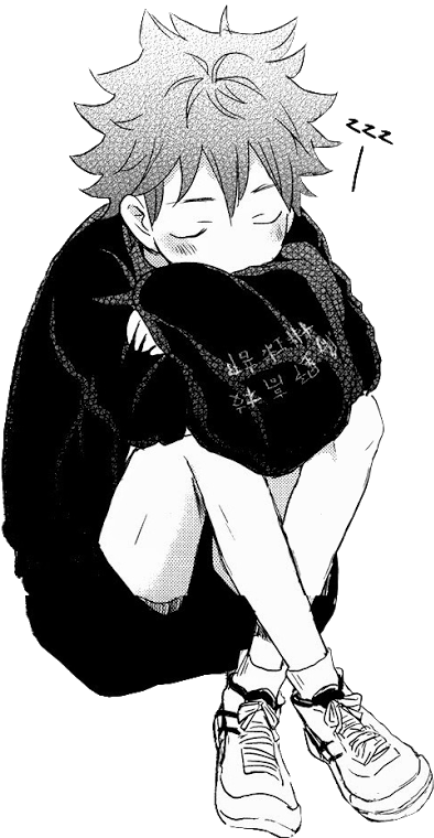 Transparent Haikyuu Karasuno Crows Vector Library Library - Shoyo Hinata Sleep (426x791), Png Download