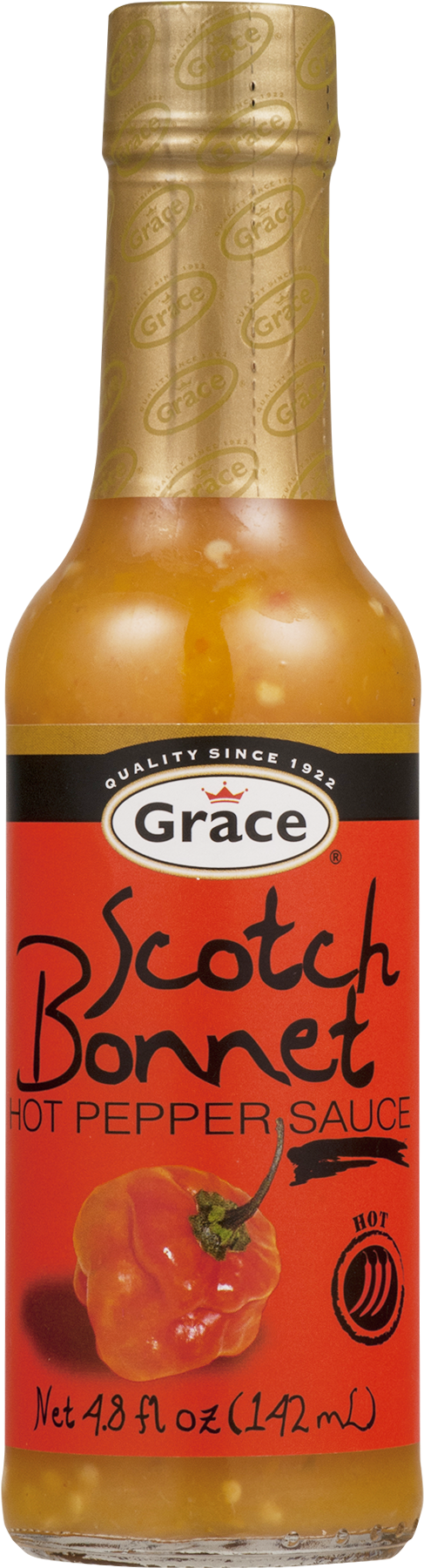 Grace Scotch Bonnet Sauce 4.8 Oz (1800x1800), Png Download
