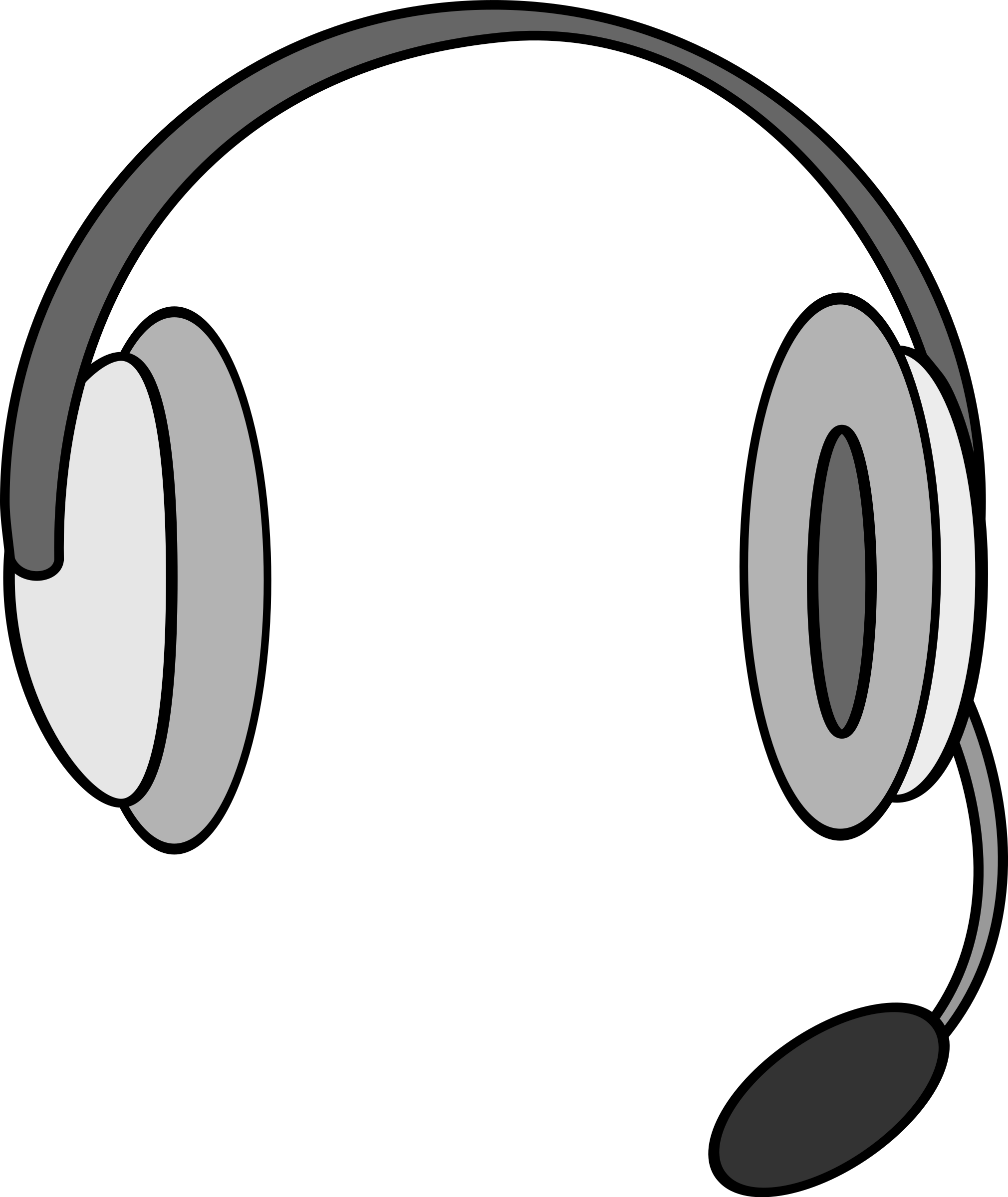 Headset Microphone Clip Art Pictures To Pin On Pinterest (673x800), Png Download