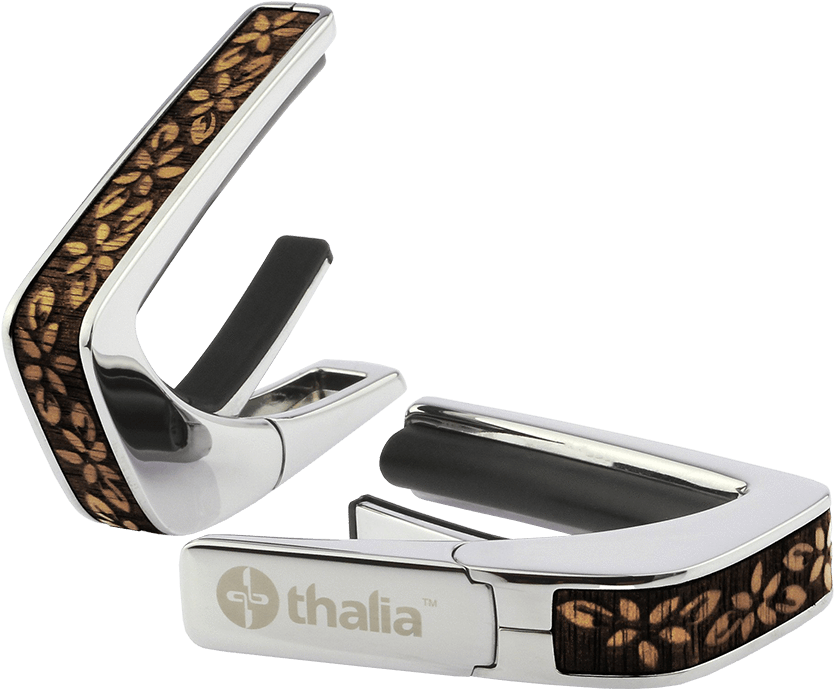 Thalia 200 Hawaiian Koa Plumeria Lei Engraved Capo (1000x1000), Png Download