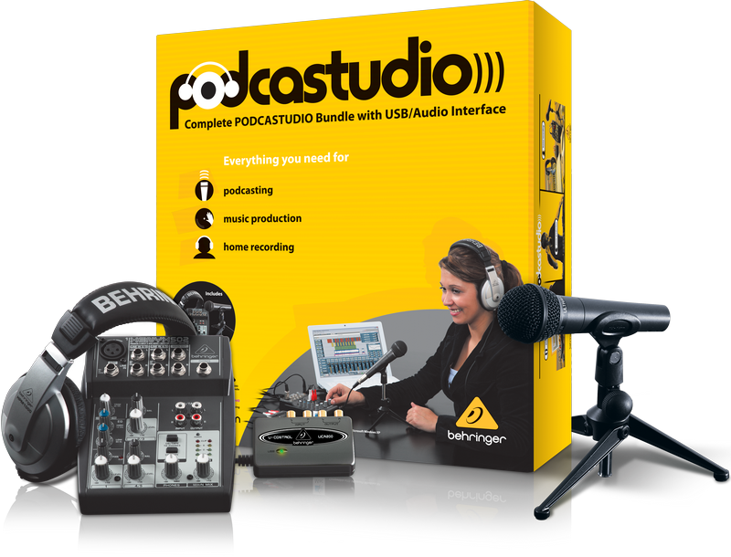Behringer Podcastudio Usb Interface Bundle (800x610), Png Download