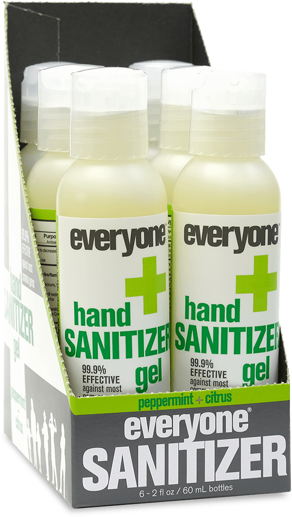 Hand Sanitizer Gel 6 Pack Peppermint Citrus - Eo Products - Everyone Hand Sanitizer Gel Coconut + (1500x1500), Png Download