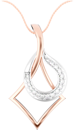 Rhombus Pendant - Rose Gold - Locket (600x600), Png Download