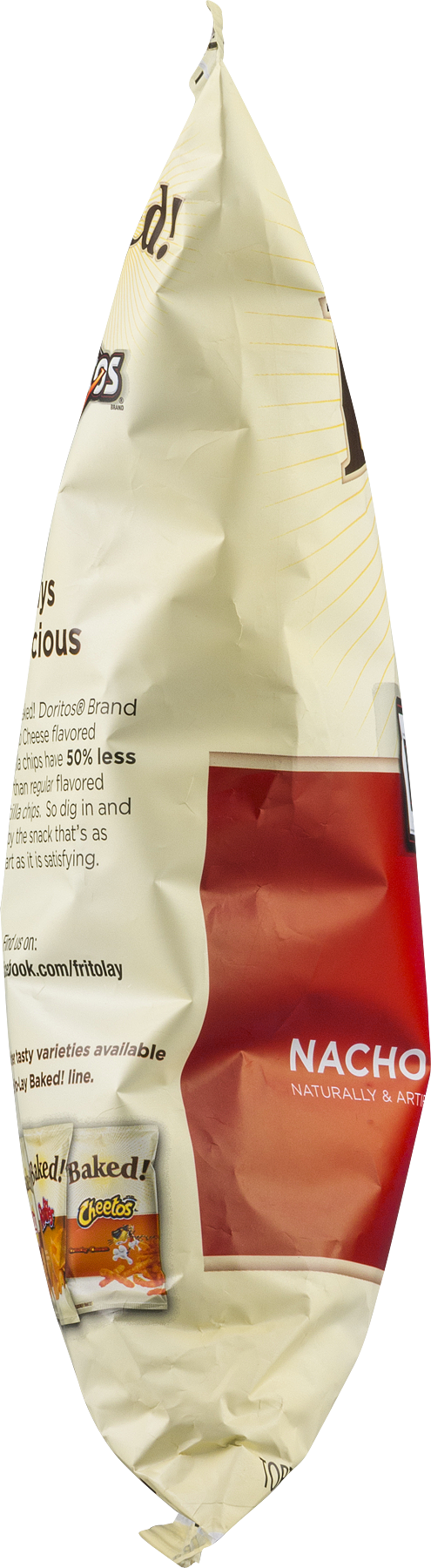 Doritos Nacho Cheese Tortilla Chips 8 Oz - Baked! Doritos Nacho Cheese Tortilla Chips - 8 Oz Bag (495x1800), Png Download