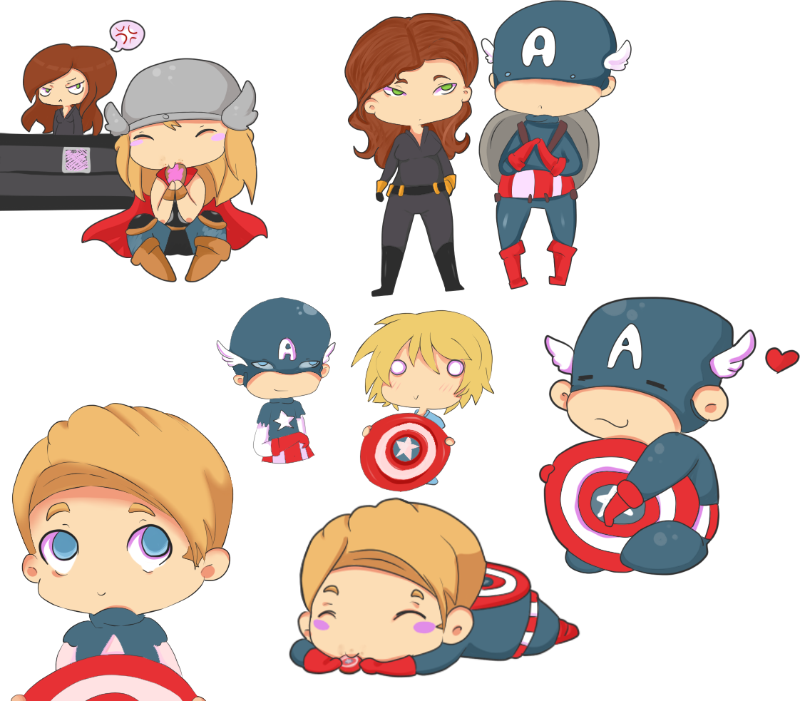 Except I'd Be Captain Britain With A British Shield - Cute Avengers (1122x983), Png Download