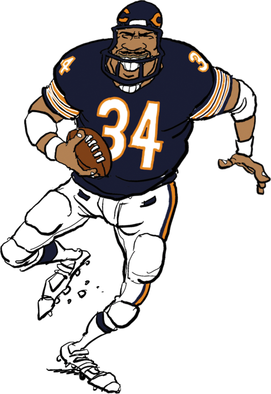 Walter Payton, Faker's Guide To Chicago Bears - Walter Payton Clip Art (541x787), Png Download