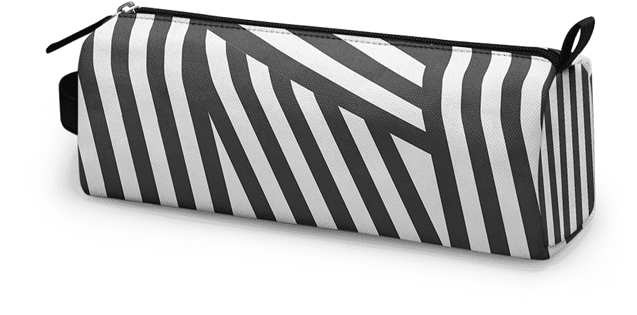 Dailyobjects Black Stripes Elemental Pouch Buy Online - Handbag (900x900), Png Download