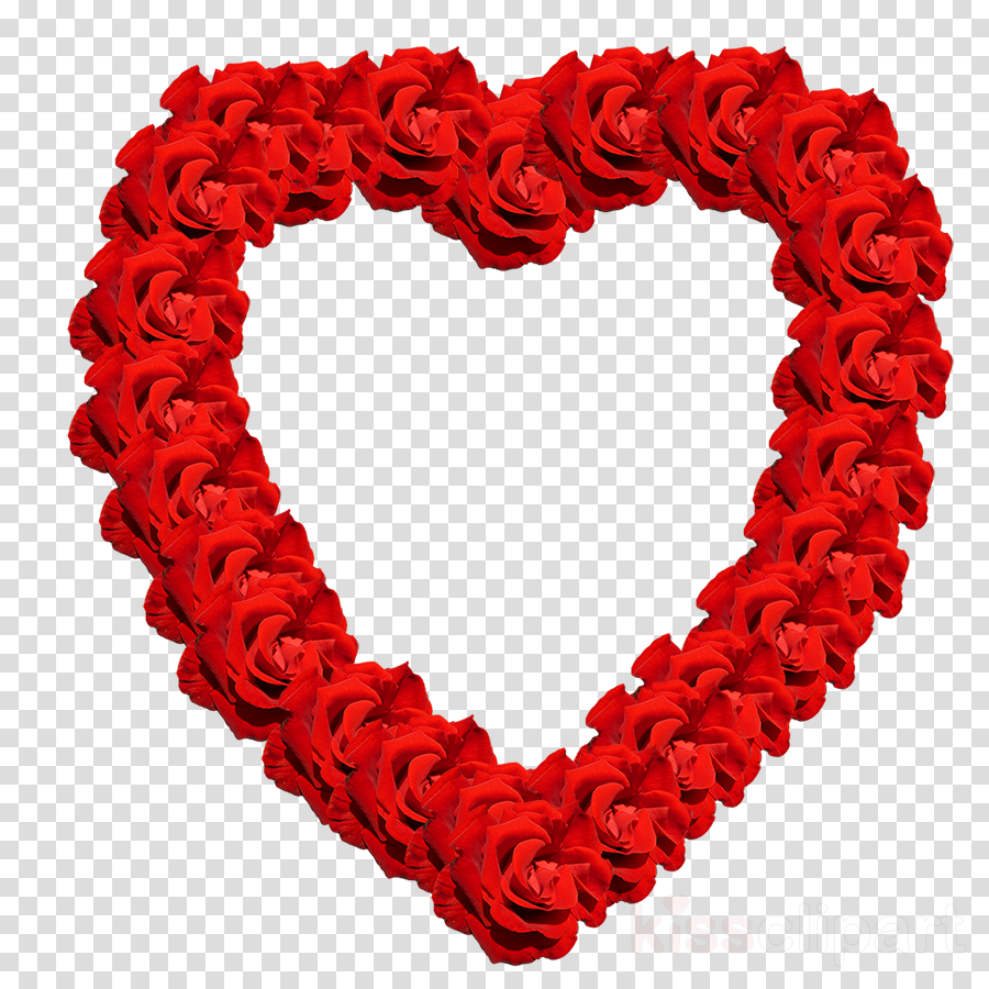 Valentine's Day Clipart Garden Roses Heart Valentine's (900x900), Png Download