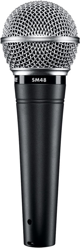 Shure Sm48-lc Microphone - Shure Sm48 Microphone Cardioid Dynamic Vocal Mic - (418x1024), Png Download
