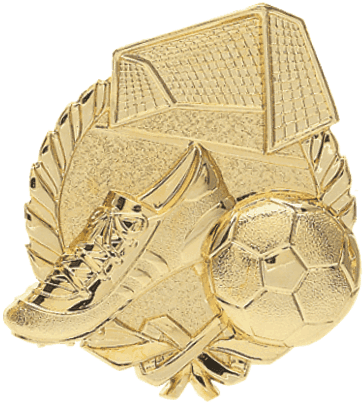 7" X 9" Soccer Plaque With Gold 3-d Sport Medallion - Soccer - Wreath Gold Plaque Mount - 4" X 4-1/8" Quantity(1) (600x600), Png Download