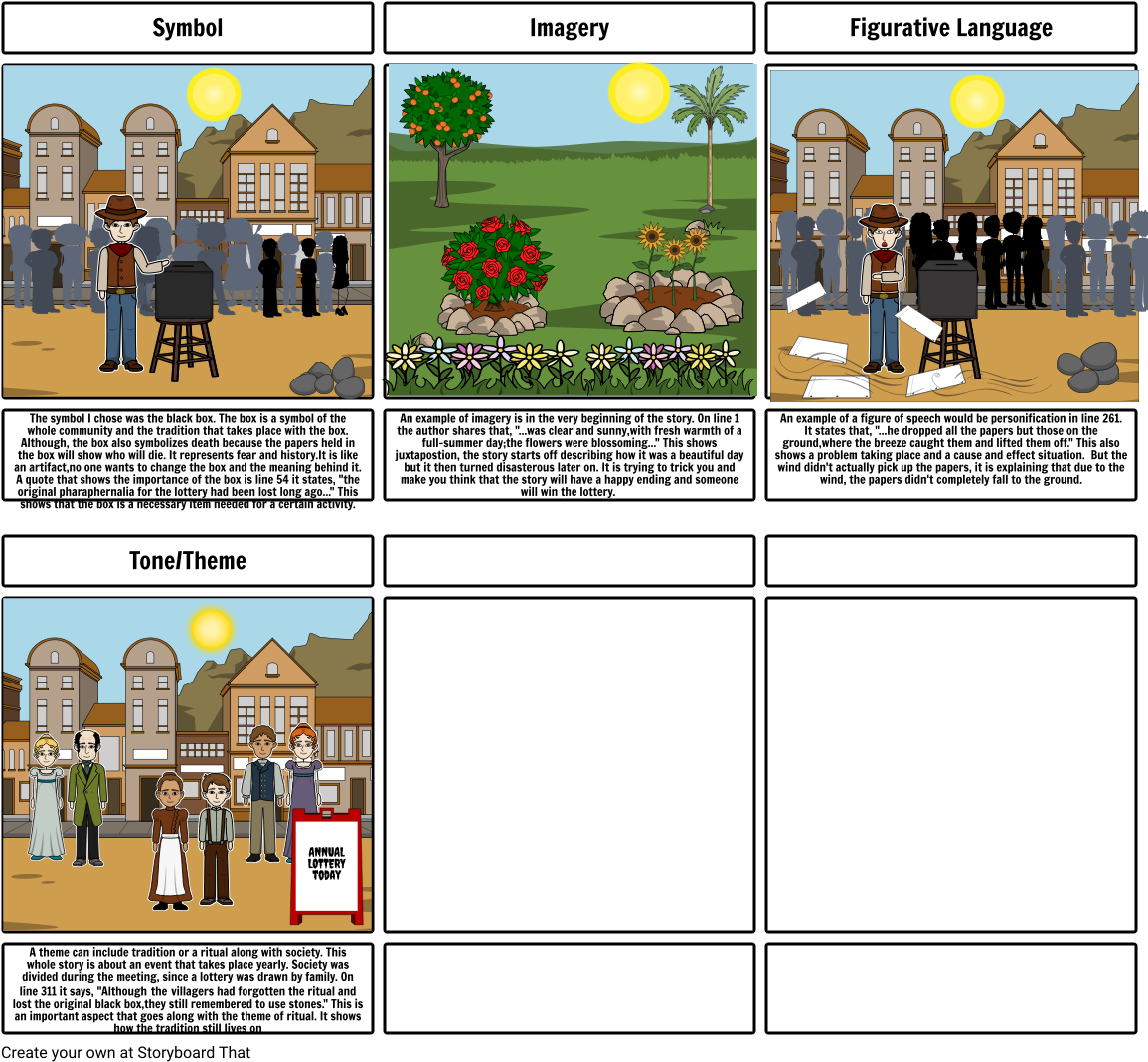 The Lottery - Figure Of Speech Imagery And Its Example (1164x1086), Png Download