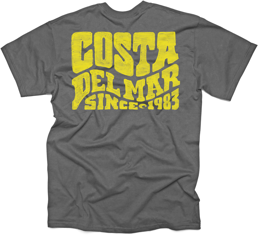 Rip Tide Short Sleeve - Costa Del Mar - Rip Tide T-shirt L Charcoal (2000x1000), Png Download