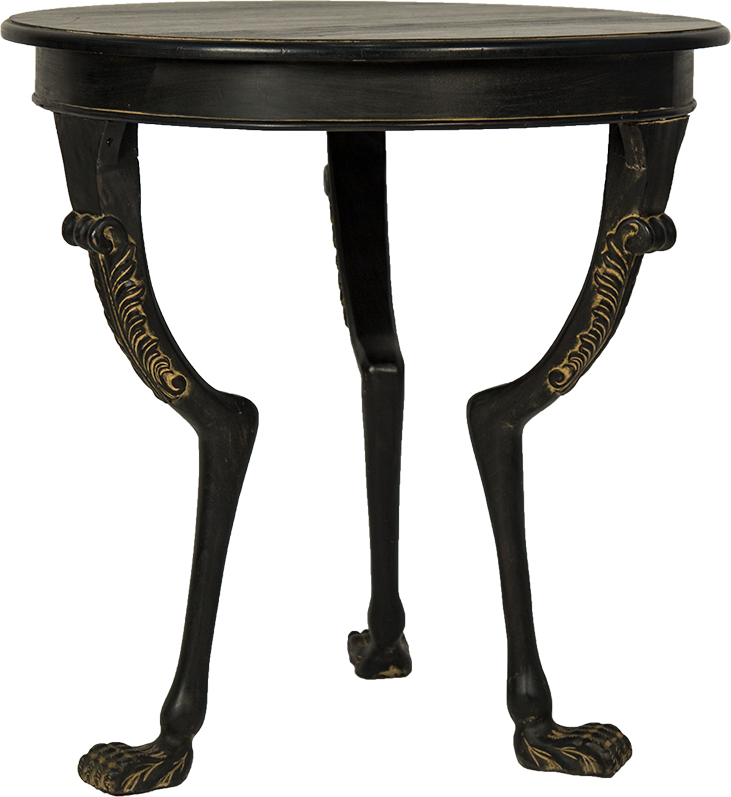 Donatella Carved Side Table (731x797), Png Download