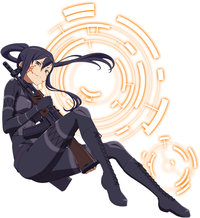 [toxic Gun Master] Pitohui Online Art, Sword Art Online, (750x750), Png Download
