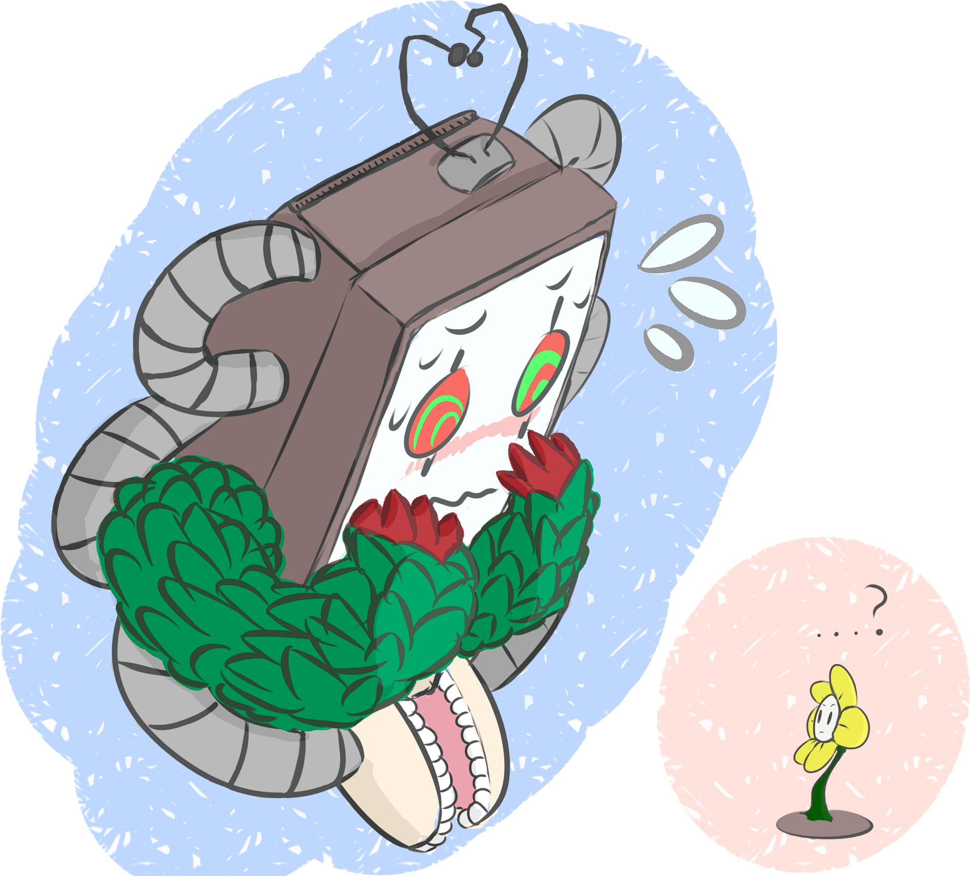 View Samegoogleiqdbsaucenao Omega Meets Flowey 2 , - Asus Rog Zephyrus Gx501 (2340x1712), Png Download