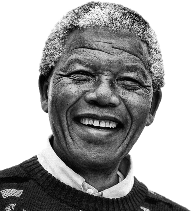 Nelson Mandela Black And White (779x900), Png Download