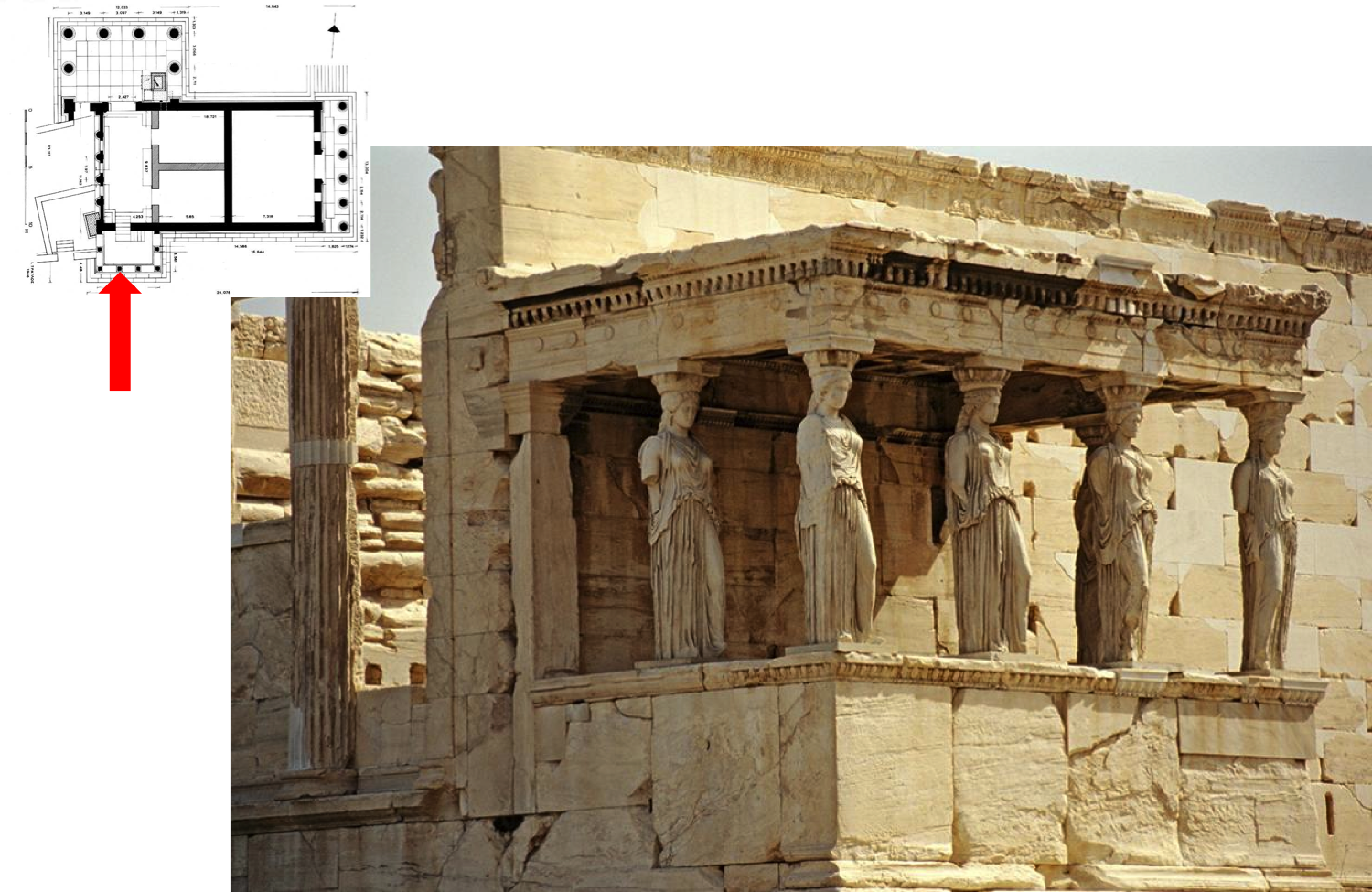Art History 101 With Barnard At University Of Nebraska - Erechtheum (1500x975), Png Download