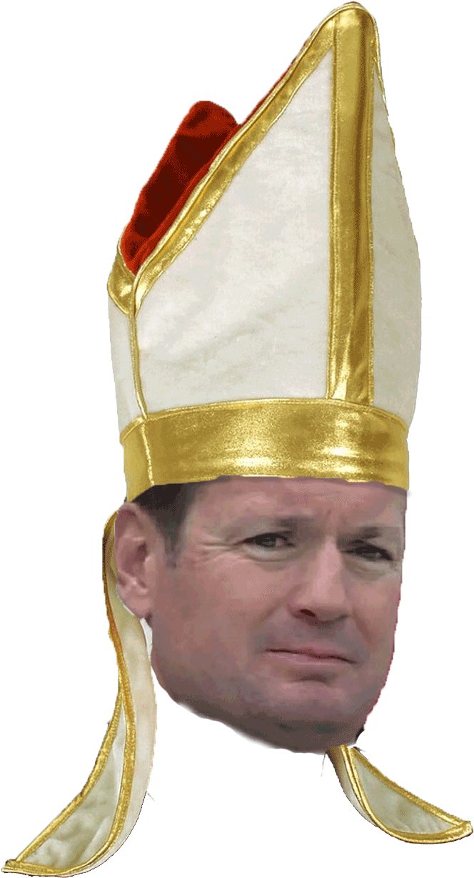 Pope Hat Png - Pope Bishop Costume Hat Adult One Size (771x1386), Png Download